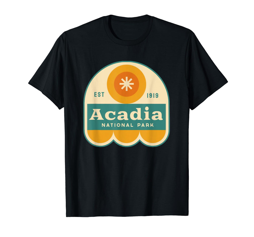 Acadia National Park Logo Badge T-Shirt - Novelty Apparel Men Women - T-Shirt, Sweatshirt, Hoodie