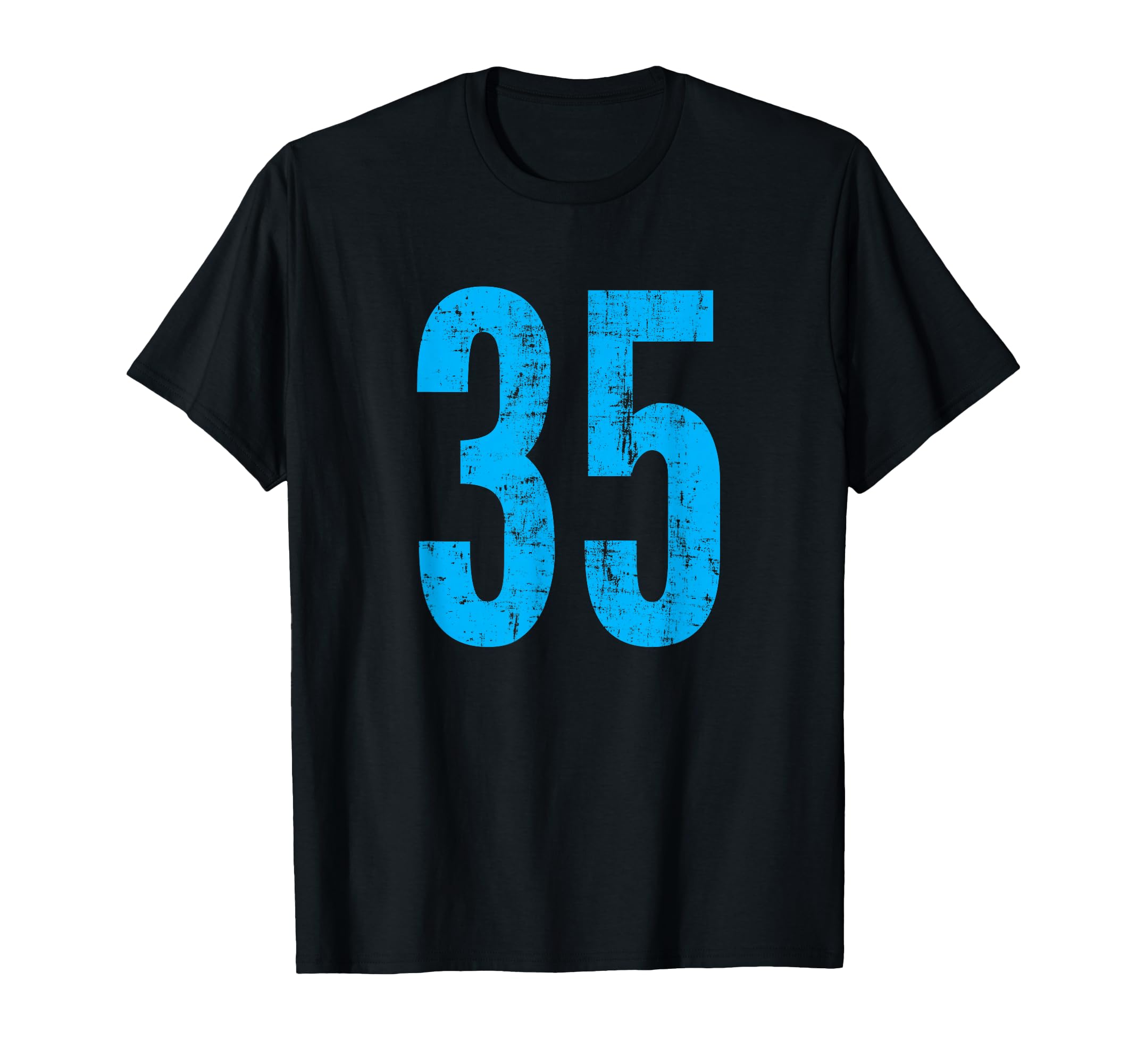 Number 35 Distressed Sport Team T-Shirt - Minimalist Print for Adults - T-Shirt, Sweatshirt, Hoodie