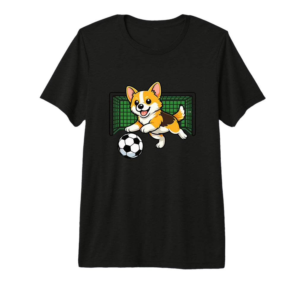 Goalkeeper Puppy Pembrokes Welsh Corgis T-Shirt - Unique Graphic Unisex - T-Shirt, Sweatshirt, Hoodie