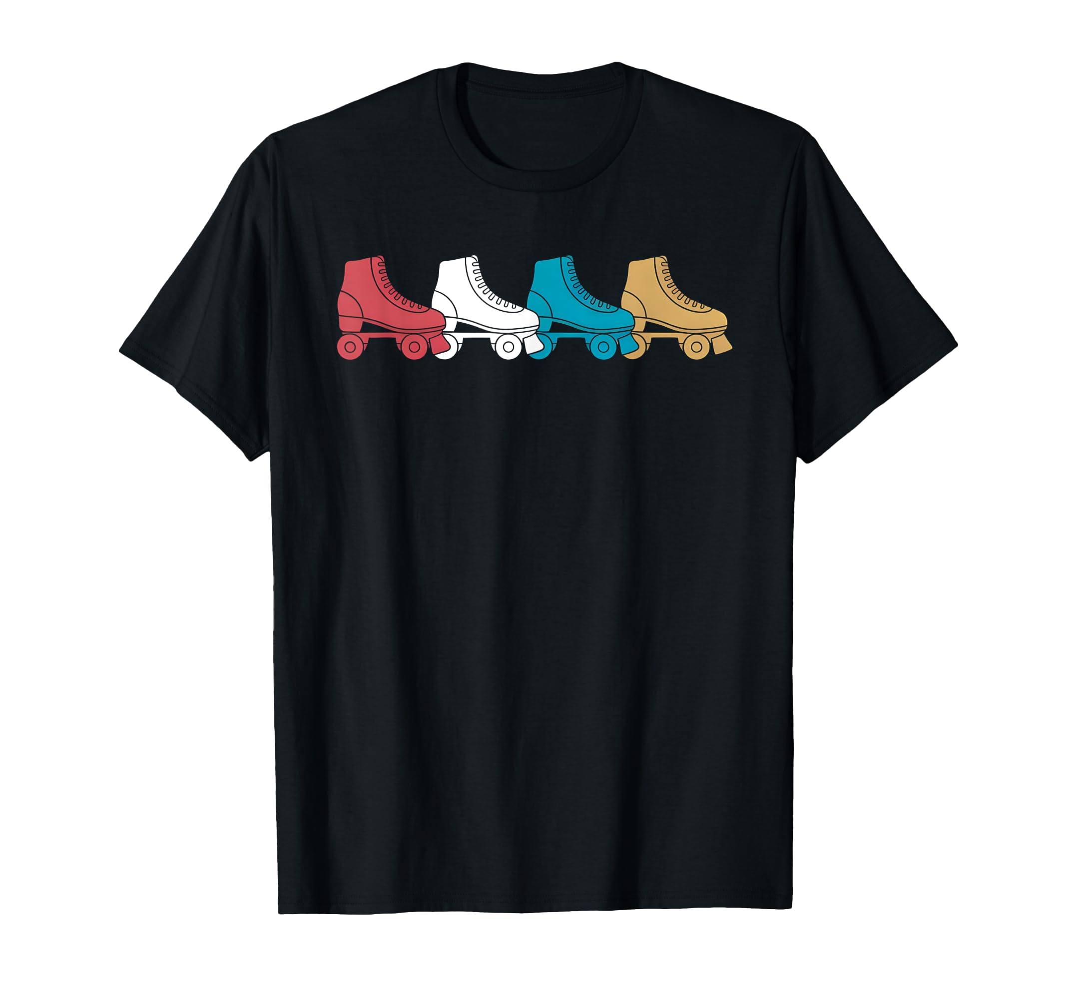 Colors Roller Skate Lineup Rokller T-Shirt - Aesthetic Graphic Unisex - T-Shirt, Sweatshirt, Hoodie