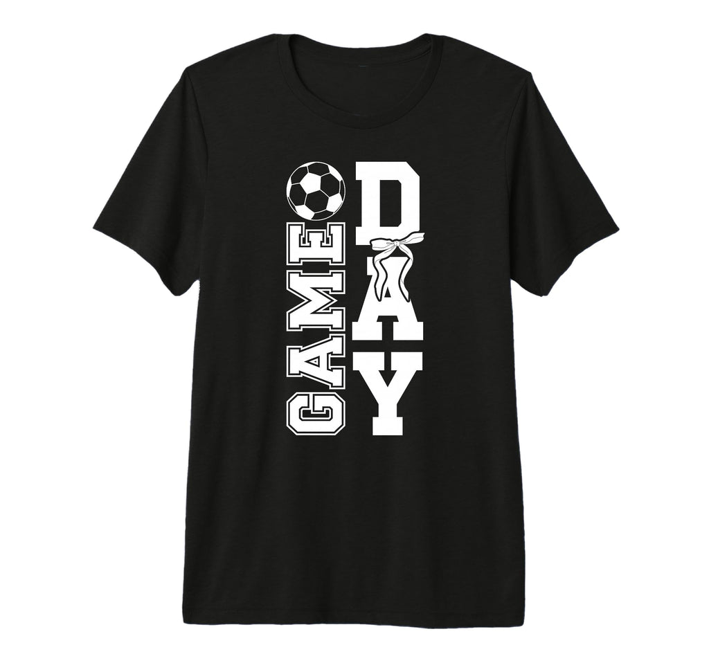 Soccer Game Day Bow Game Day Soccer T-Shirt - Minimalist Print for Adults - T-Shirt, Sweatshirt, Hoodie