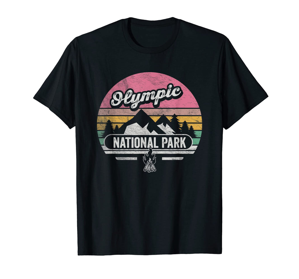 Olympic National Park Map Sunset T-Shirt - Casual Everyday Wear Unisex - T-Shirt, Sweatshirt, Hoodie