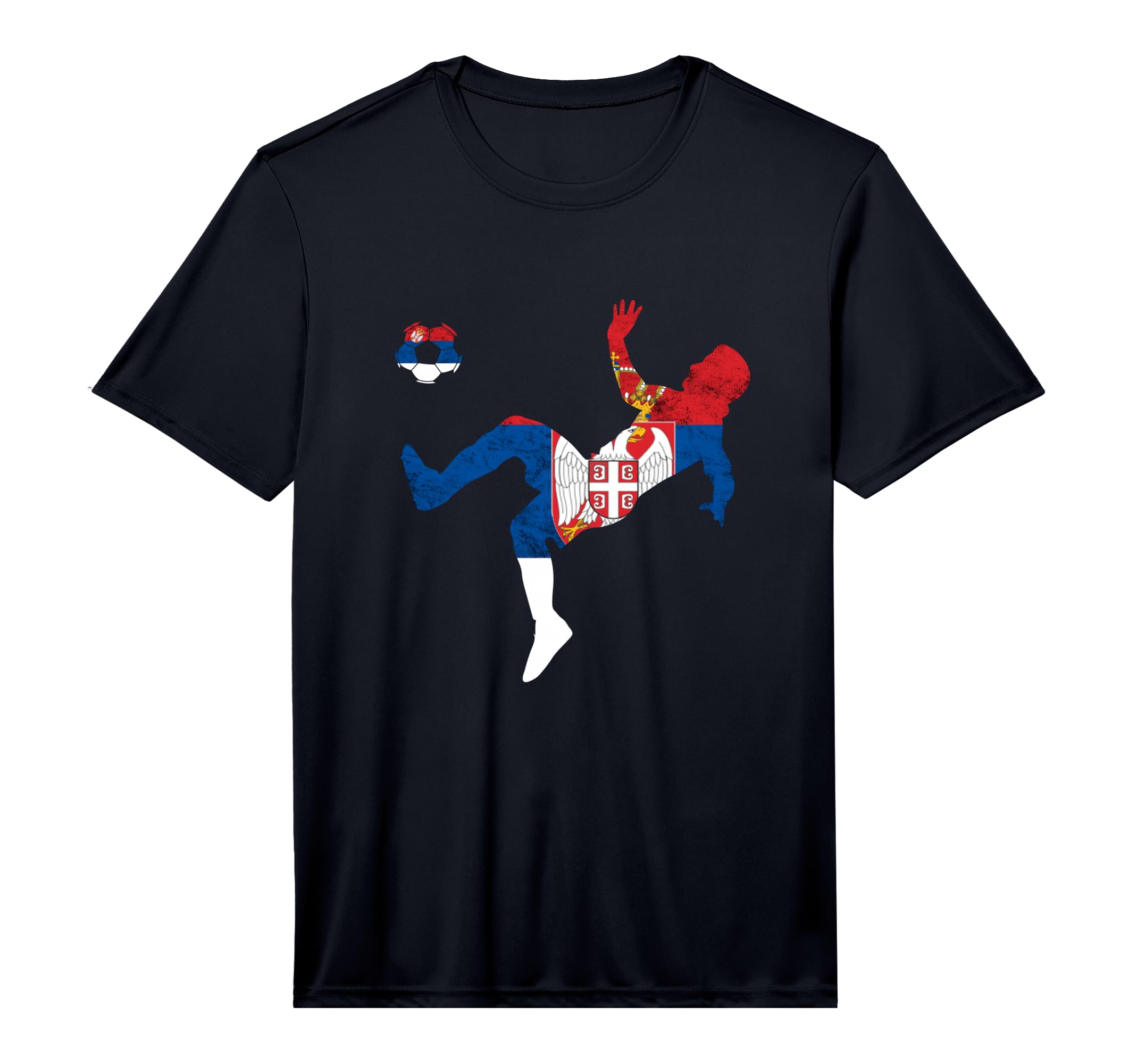 Serbia Flag Emblem Serbian Soccer T-Shirt - Fun Novelty Design Unisex - T-Shirt, Sweatshirt, Hoodie