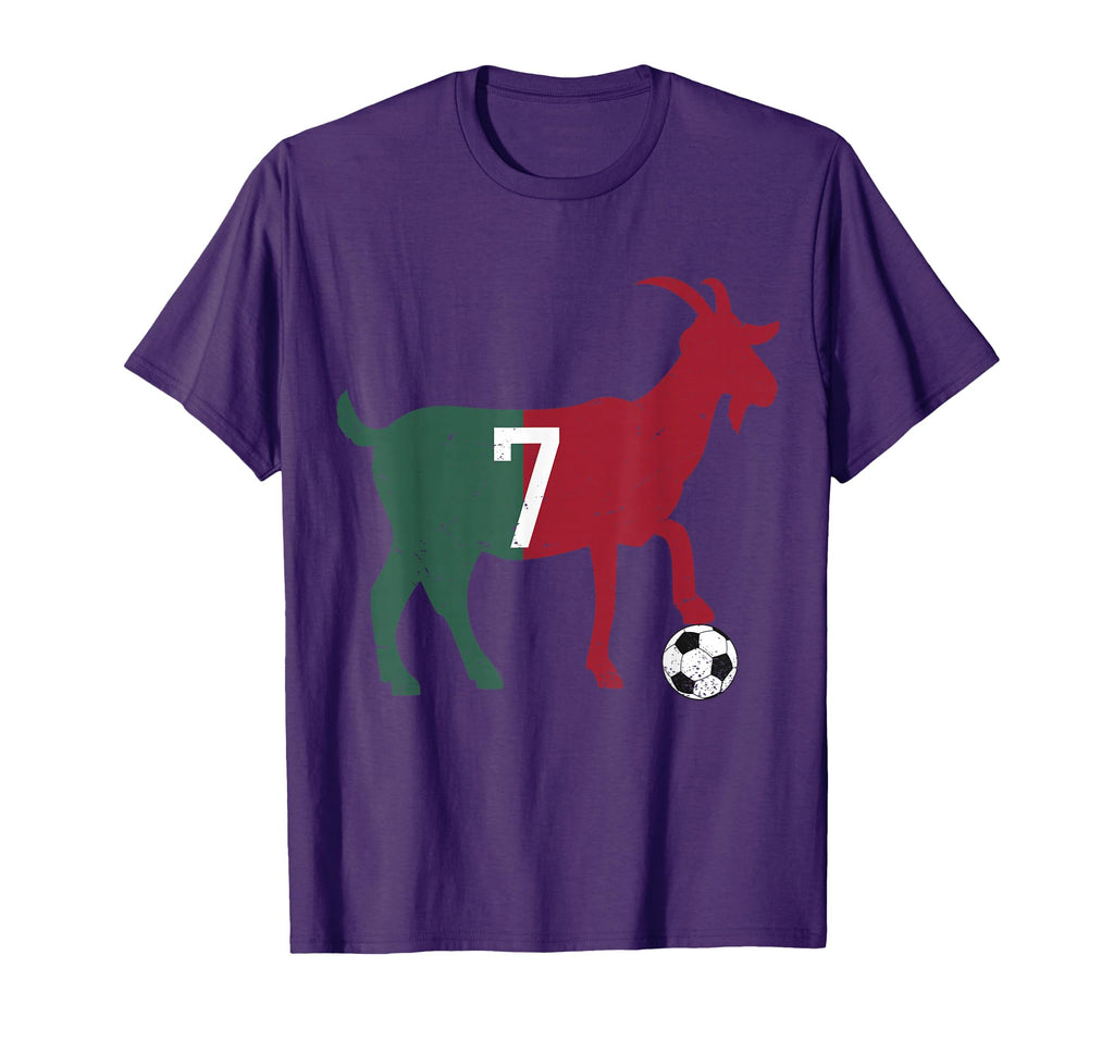 Goat 7 Number 7 Goat Football Soccer T-Shirt - Custom Art Print for Adults - T-Shirt, Sweatshirt, Hoodie
