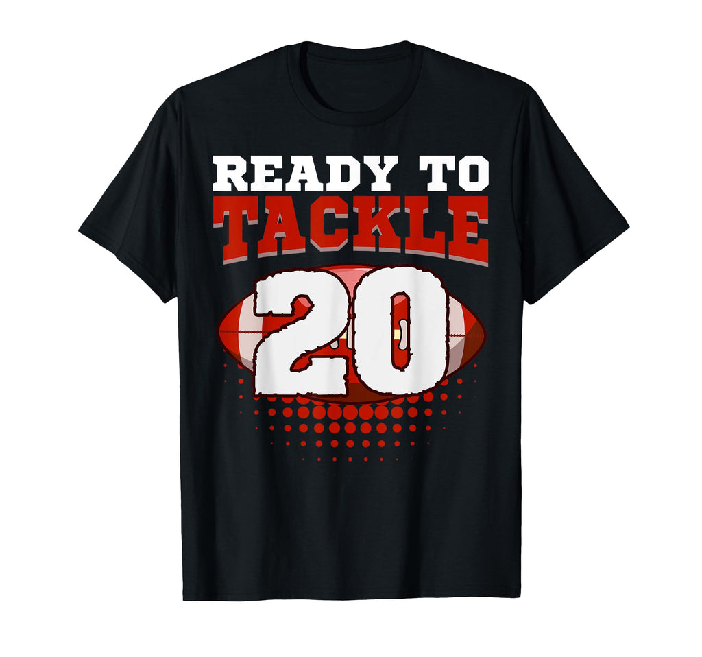 Football 20Th Birthday Player Tackle T-Shirt - Unique Graphic Men Women - T-Shirt, Sweatshirt, Hoodie