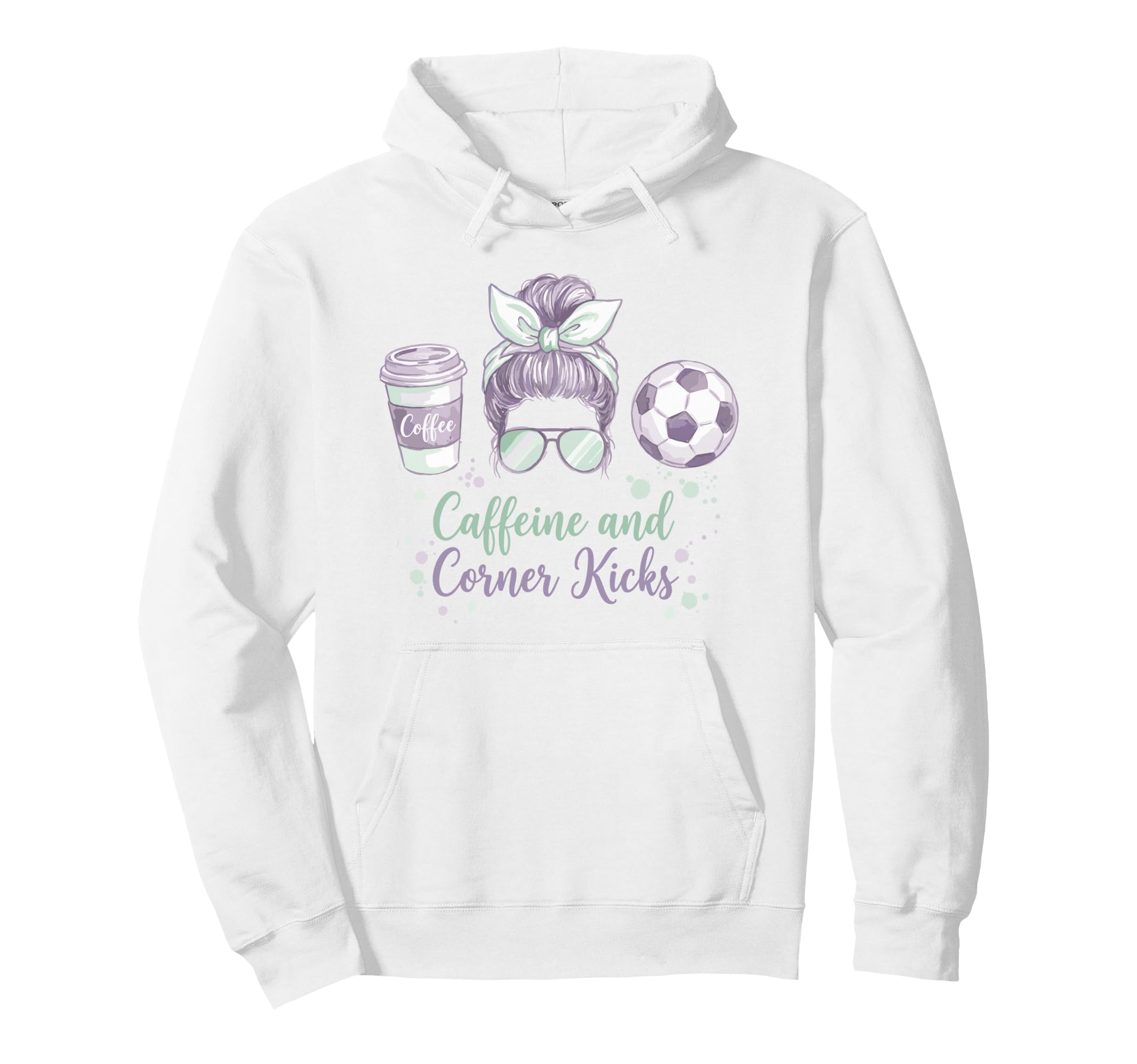 Caffeine And Corner Kicks Momlife Hoodie - Custom Art Print Men Women - T-Shirt, Sweatshirt, Hoodie