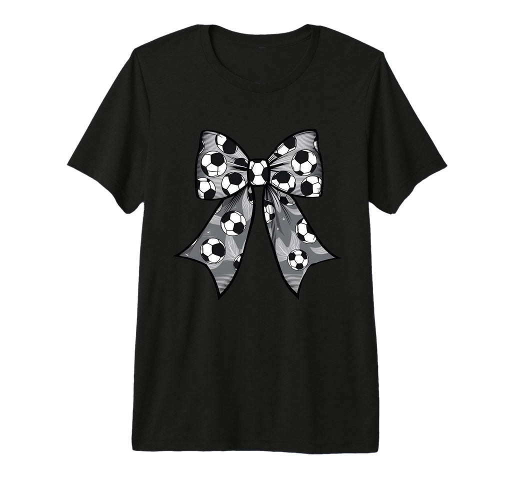 Coquette Bow Soccer Ball Mom Life T-Shirt - Casual Everyday Wear Men Women - T-Shirt, Sweatshirt, Hoodie