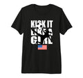Soccer Kick It Like American Flag Tri Blend T-Shirt - Unique Graphic Unisex - T-Shirt, Sweatshirt, Hoodie