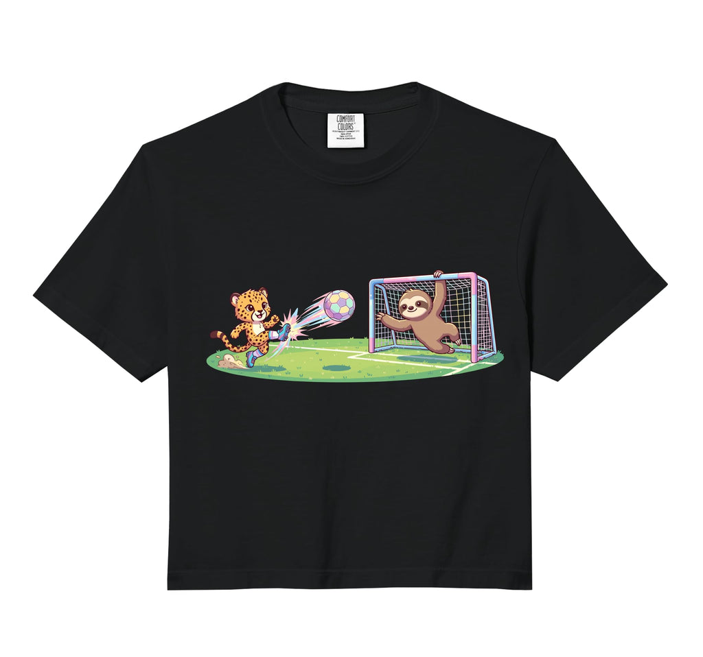 Cheetah Kicks Ball Sloth Goalie T-Shirt - Minimalist Print for Adults - T-Shirt, Sweatshirt, Hoodie