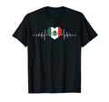 Mexico Heartbeat Mexican Flag T-Shirt - Fun Novelty Design Men Women - T-Shirt, Sweatshirt, Hoodie