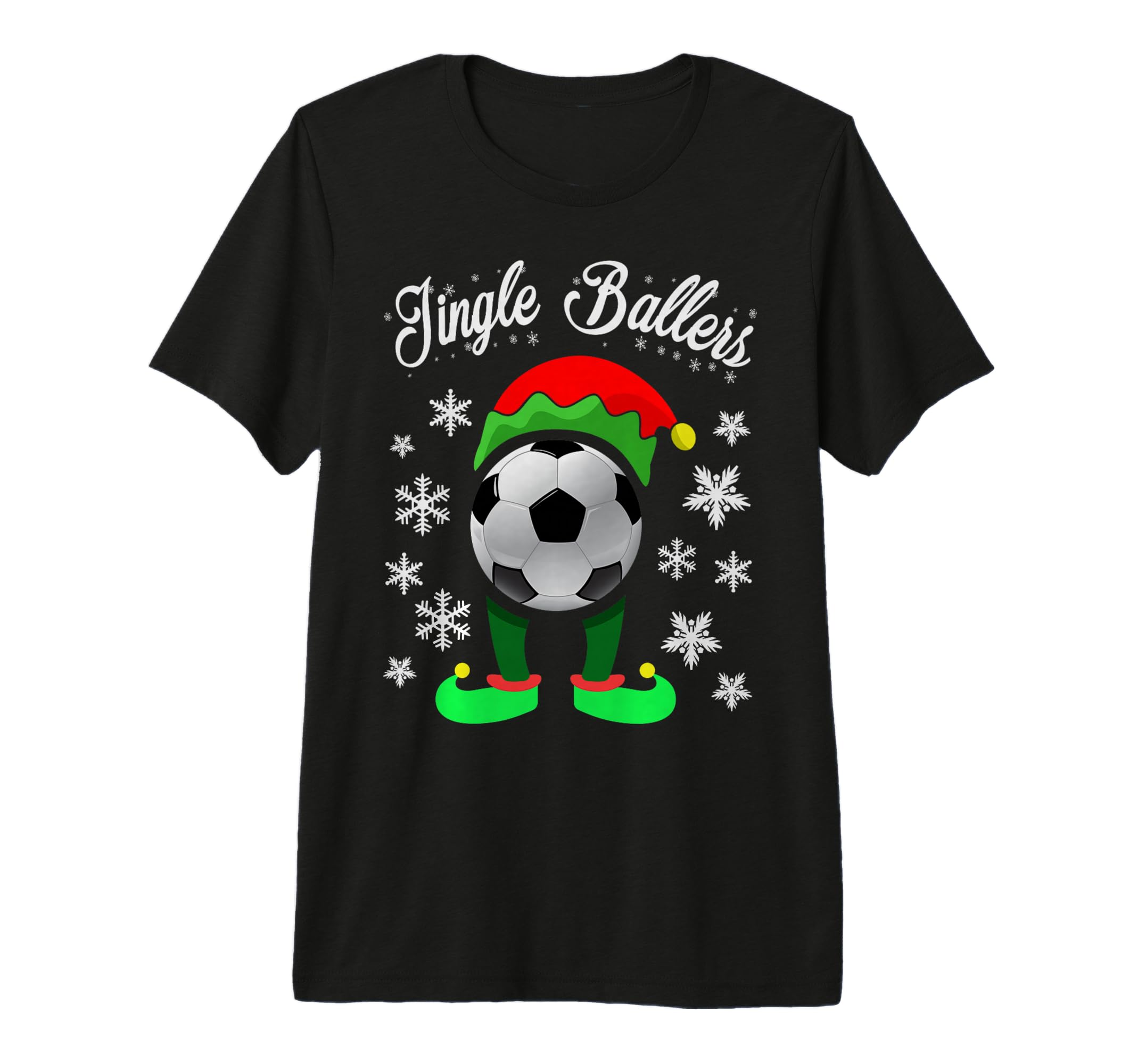 Jingle Ballers Soccer Football Elf T-Shirt - Novelty Apparel Unisex - T-Shirt, Sweatshirt, Hoodie