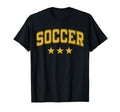 Soccer All Yellow Stars Text T-Shirt - Unique Graphic Unisex - T-Shirt, Sweatshirt, Hoodie