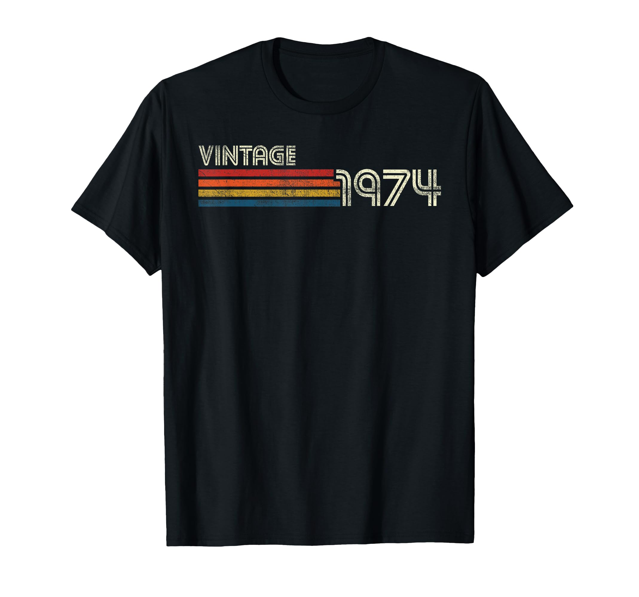 1974 Chest Stripe Birthday T-Shirt - Streetwear Style for Adults - T-Shirt, Sweatshirt, Hoodie