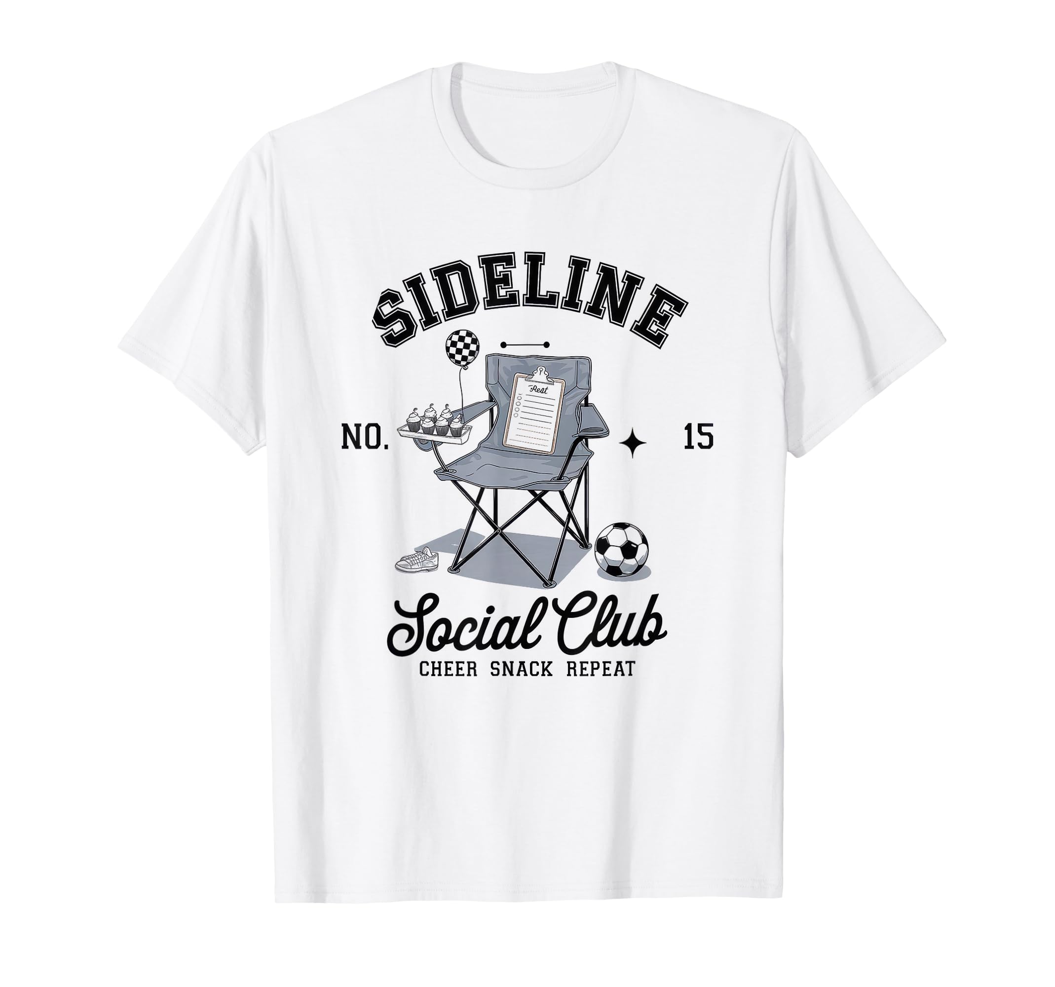 Sideline Social Club Soccer Mom Game Day T-Shirt - Unique Graphic Men Women - T-Shirt, Sweatshirt, Hoodie