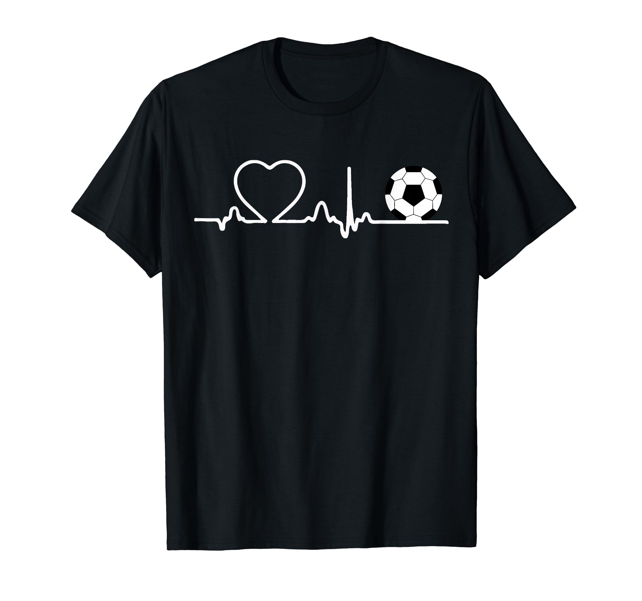 Soccer Heartbeat I Love Soccer Funny T-Shirt - Unique Graphic for Adults - T-Shirt, Sweatshirt, Hoodie