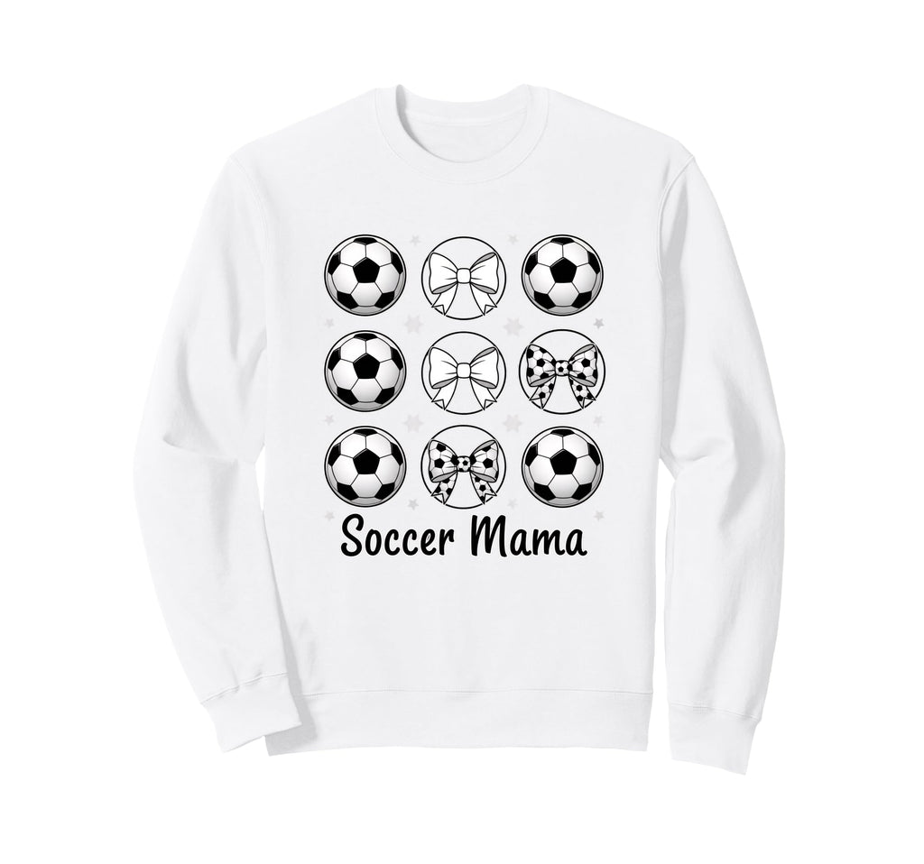 Soccer Mama Mom Soccer Mom Bow Sweatshirt - Custom Art Print for Adults - T-Shirt, Sweatshirt, Hoodie