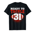 Football 31St Birthday Player Tackle T-Shirt - Trendy Graphic Men Women - T-Shirt, Sweatshirt, Hoodie