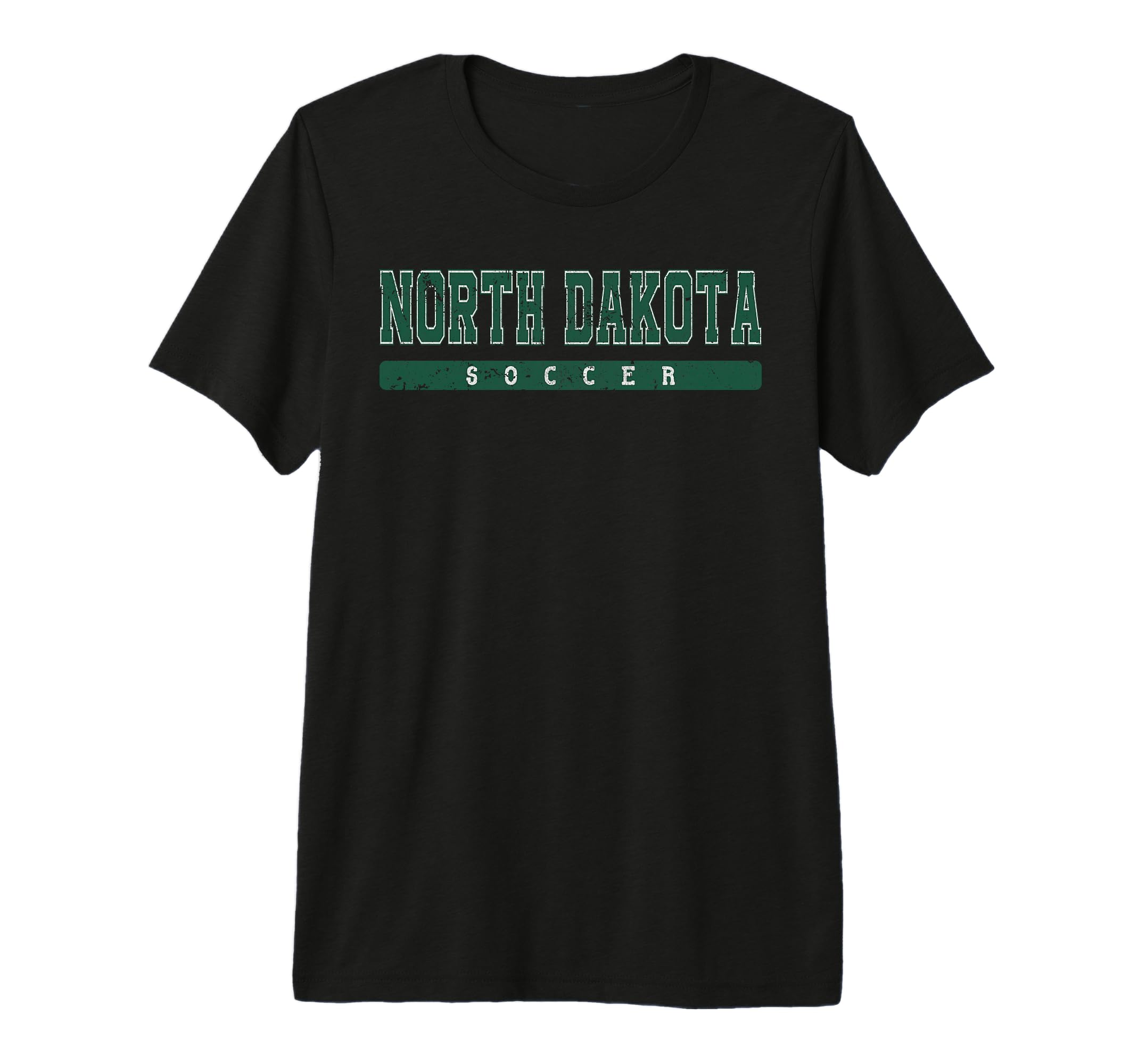 North Dakota Soccer Green Text Tri Blend T-Shirt - Trendy Graphic Men Women - T-Shirt, Sweatshirt, Hoodie