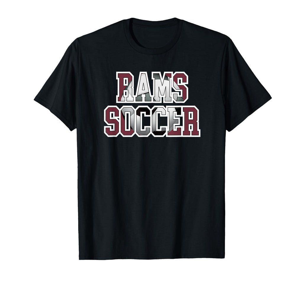 Rams Soccer Mom Game Day Mascot Maroon T-Shirt - Minimalist Print Unisex - T-Shirt, Sweatshirt, Hoodie