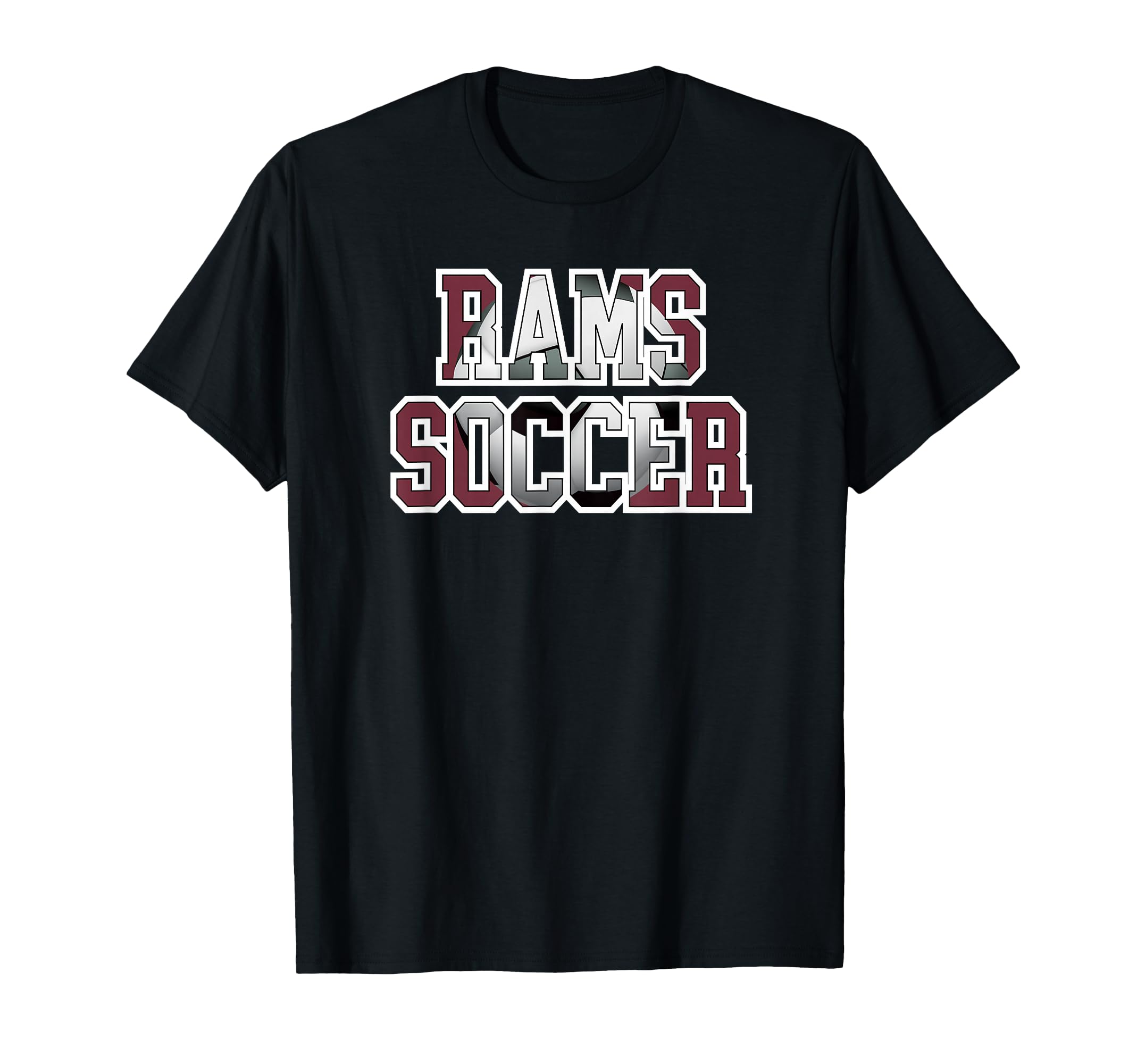 Rams Soccer Mom Game Day Mascot Maroon T-Shirt - Minimalist Print Unisex - T-Shirt, Sweatshirt, Hoodie