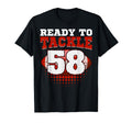 Football 58Th Birthday Player Tackle T-Shirt - Graphic Print Men Women - T-Shirt, Sweatshirt, Hoodie