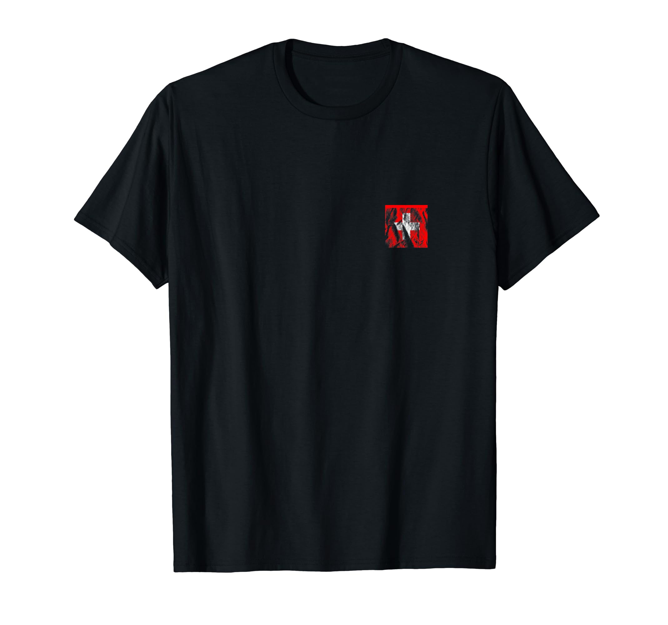 Distressed Switzerland Country Flag T-Shirt - Casual Everyday Wear Unisex - T-Shirt, Sweatshirt, Hoodie