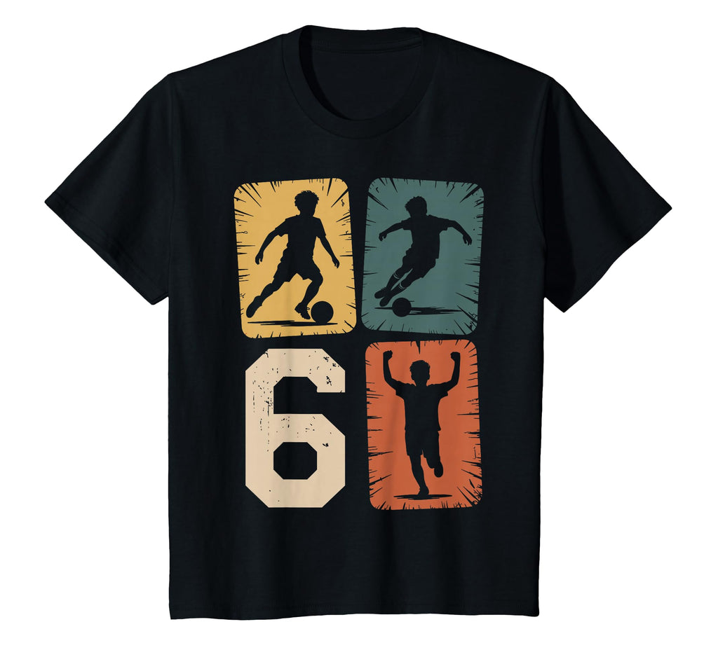 6Th Birthday 6 Soccer Player Soccer T-Shirt - Aesthetic Graphic for Adults - T-Shirt, Sweatshirt, Hoodie