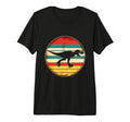 Roller Skate Dinosaur Tri Blend T-Shirt - Unique Graphic Unisex - T-Shirt, Sweatshirt, Hoodie