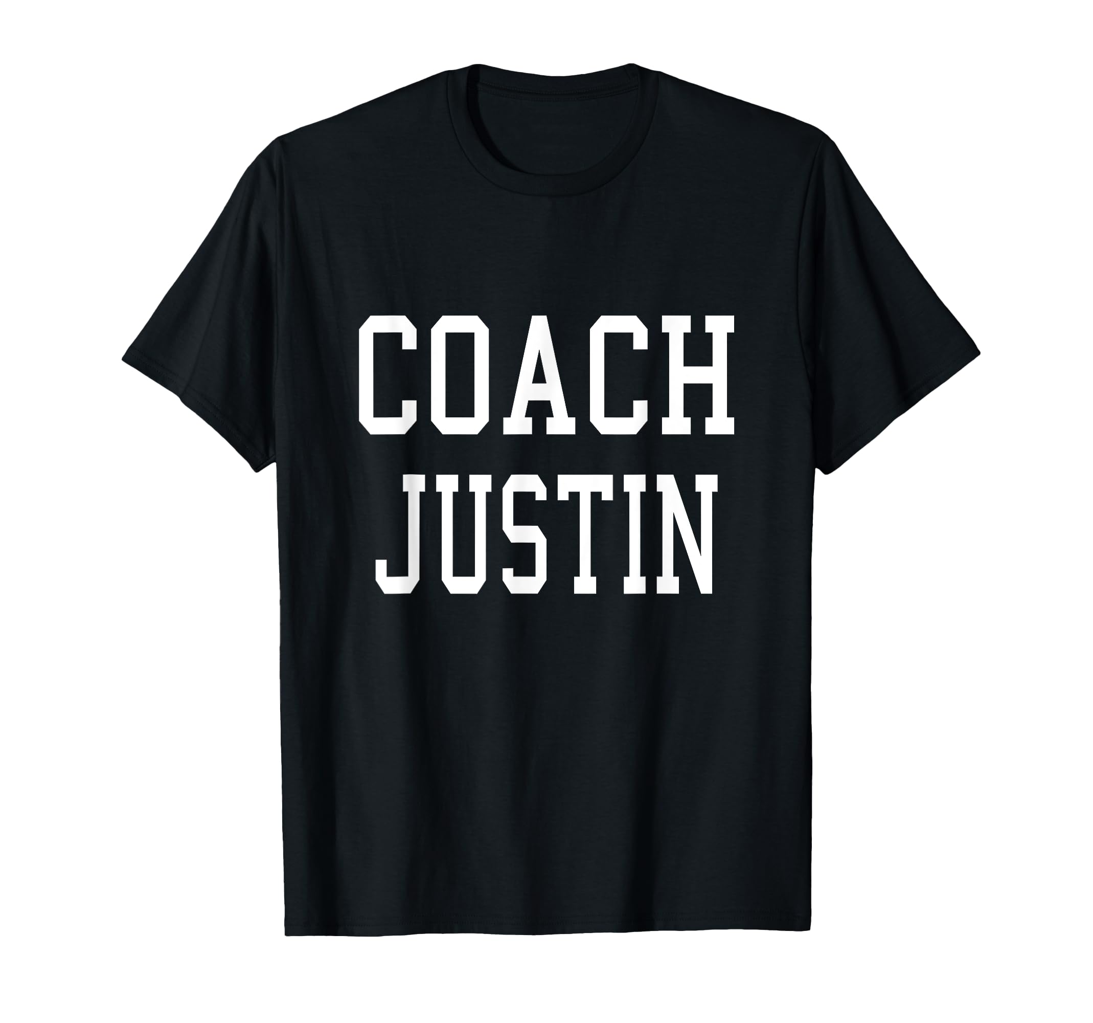 Coach Justin Custom Football Soccer T-Shirt - Unique Graphic for Adults - T-Shirt, Sweatshirt, Hoodie