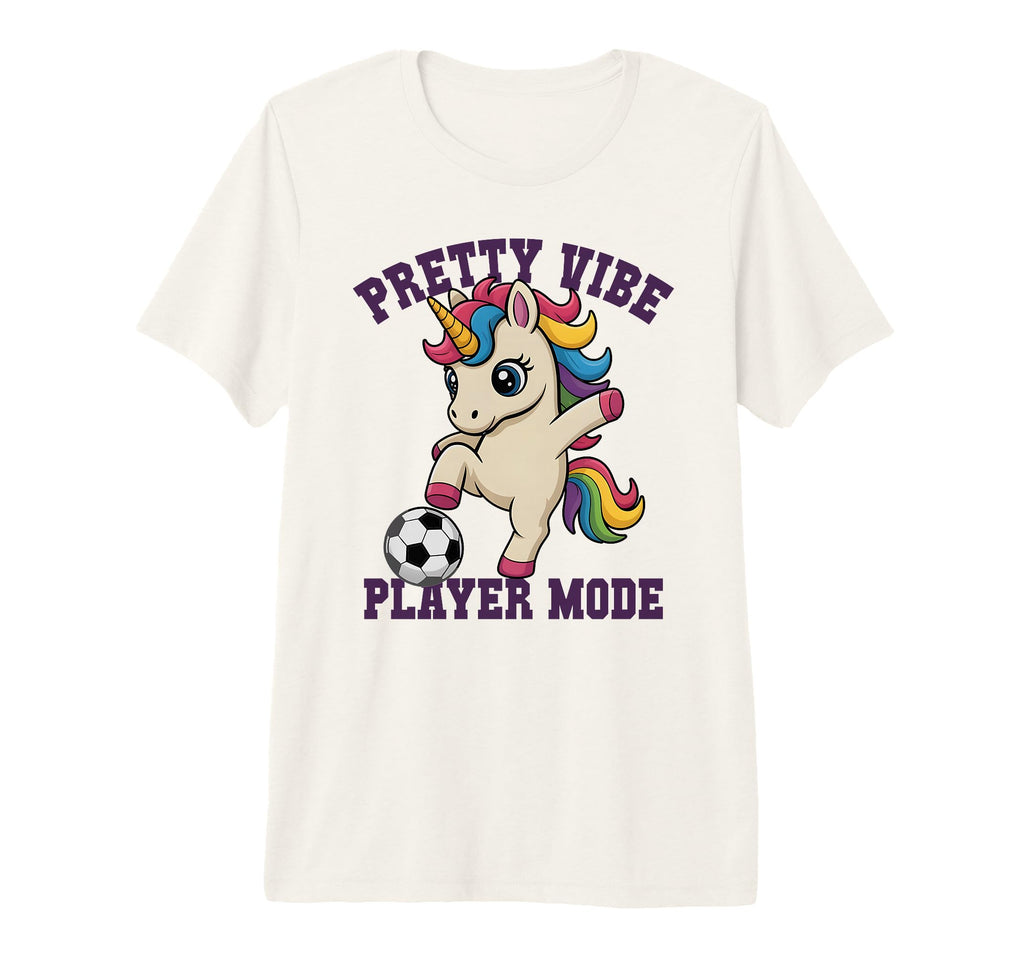 Soccer Pretty Vibe Unicorn Player T-Shirt - Custom Art Print for Adults - T-Shirt, Sweatshirt, Hoodie