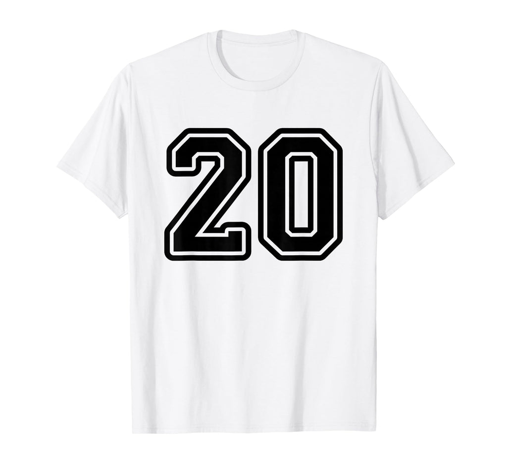 Sport Team Number 20 T-Shirt - Minimalist Print Men Women - T-Shirt, Sweatshirt, Hoodie