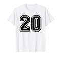 Sport Team Number 20 T-Shirt - Minimalist Print Men Women - T-Shirt, Sweatshirt, Hoodie