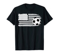 Distressed American Flag Soccer Ball T-Shirt - Minimalist Print for Adults - T-Shirt, Sweatshirt, Hoodie