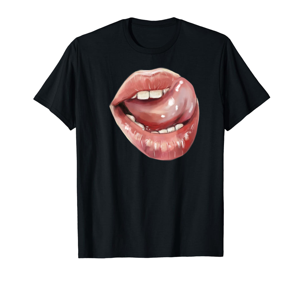 Sexy Lips Her Grunge 90S Rock T-Shirt - Minimalist Print for Adults - T-Shirt, Sweatshirt, Hoodie