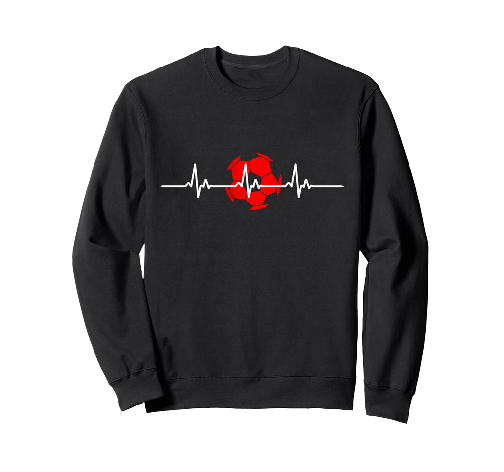 Heartbeat Soccer Soccer Sweatshirt - Trendy Graphic for Adults - T-Shirt, Sweatshirt, Hoodie