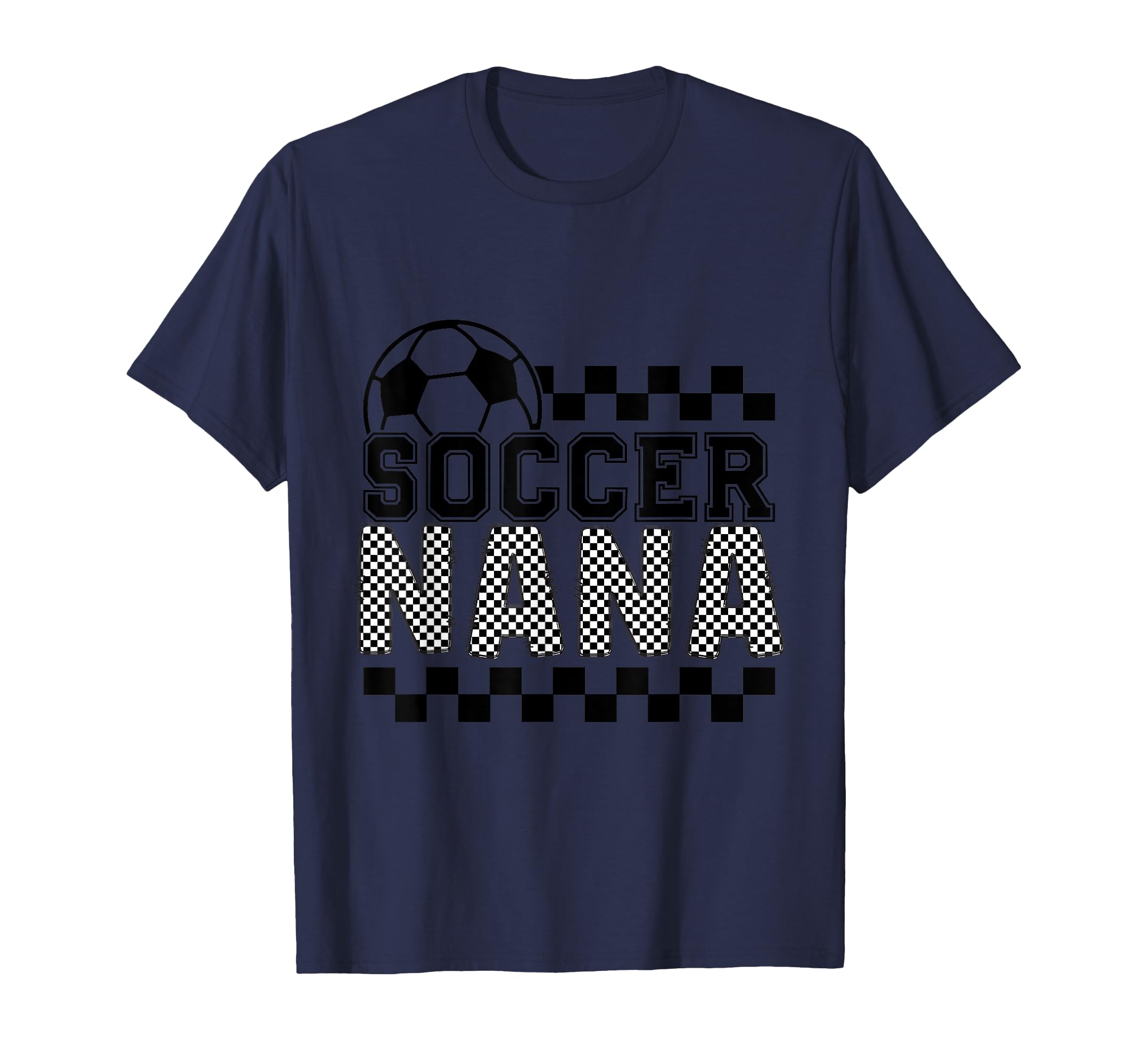 Soccer Nana Checker Checkered T-Shirt - Custom Art Print for Adults - T-Shirt, Sweatshirt, Hoodie