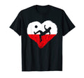 Polish Soccer Team Poland Heart T-Shirt - Minimalist Print Men Women - T-Shirt, Sweatshirt, Hoodie