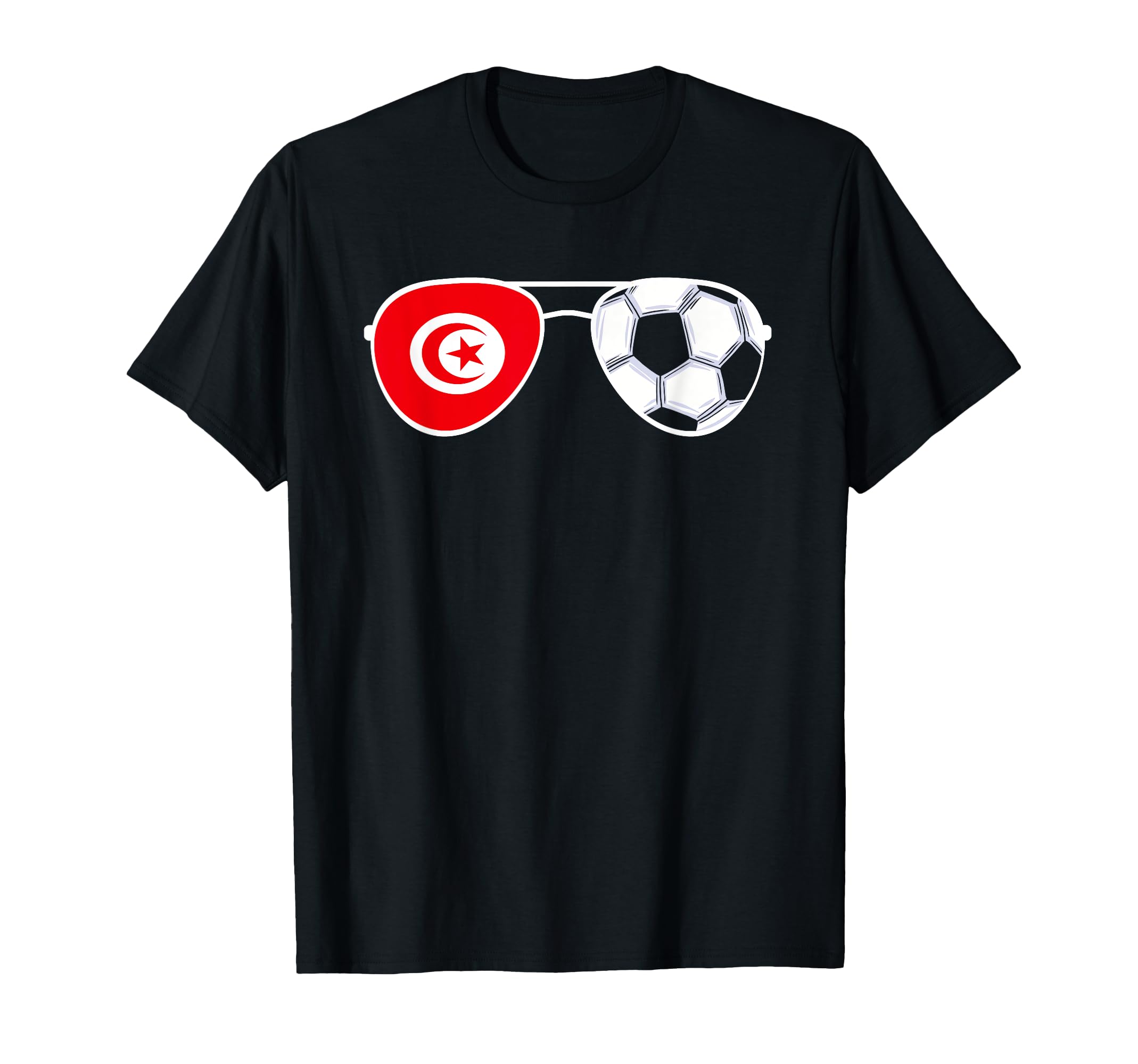 Tunisia Flag Football Sunglasses T-Shirt - Streetwear Style Men Women - T-Shirt, Sweatshirt, Hoodie