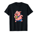 Funny Pig Playing Soccer Sports Cartoon T-Shirt - Aesthetic Graphic Unisex - T-Shirt, Sweatshirt, Hoodie