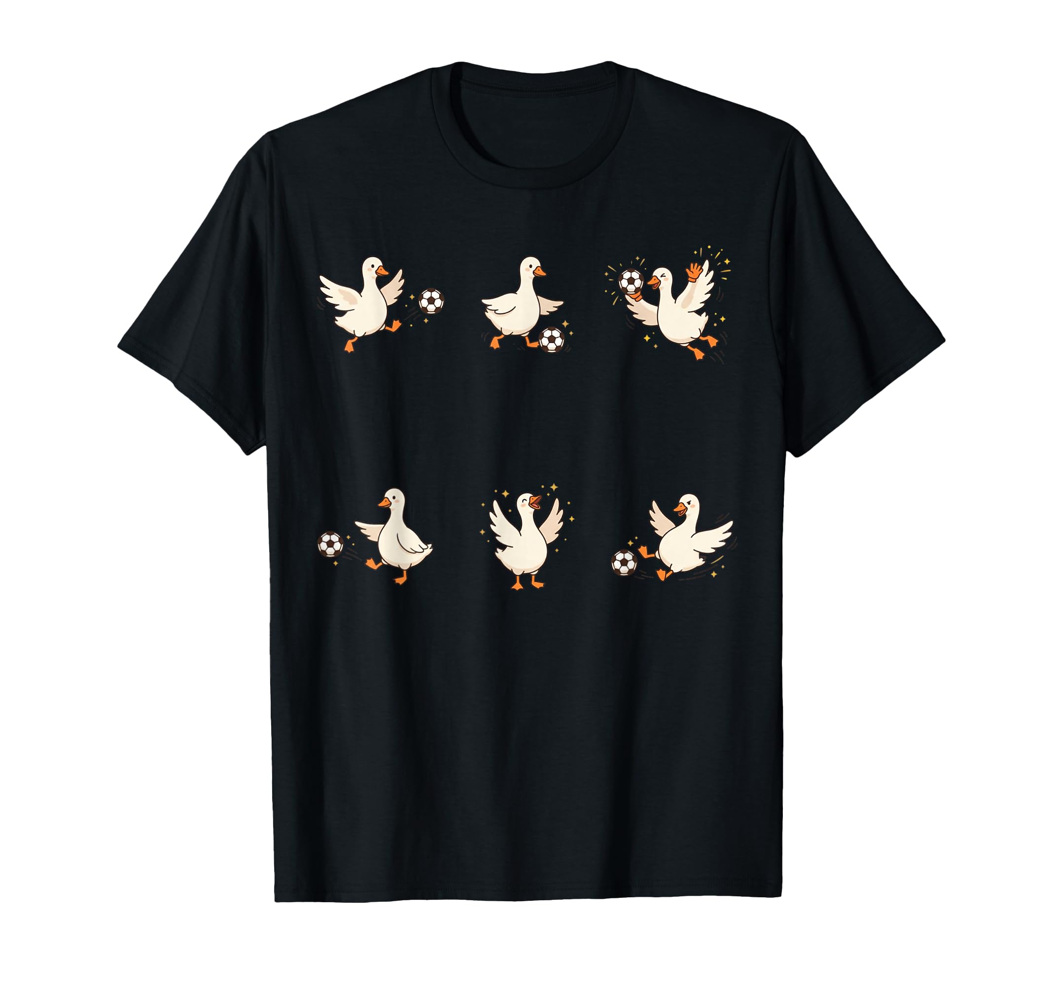 Silly Goose Playing Soccer Player T-Shirt - Minimalist Print for Adults - T-Shirt, Sweatshirt, Hoodie
