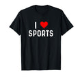 I Love Sports Heart Baseball T-Shirt - Minimalist Print for Adults - T-Shirt, Sweatshirt, Hoodie