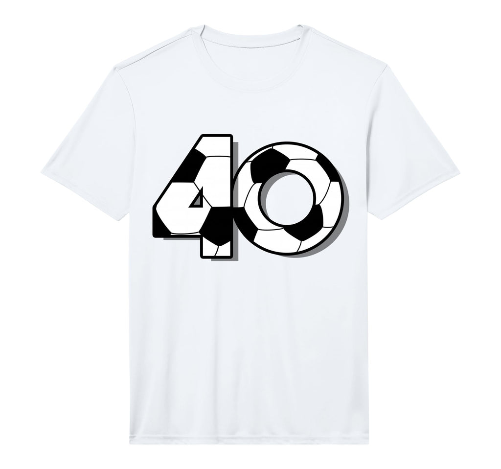 Fortieth Birthday Party 40Th Soccer T-Shirt - Minimalist Print for Adults - T-Shirt, Sweatshirt, Hoodie