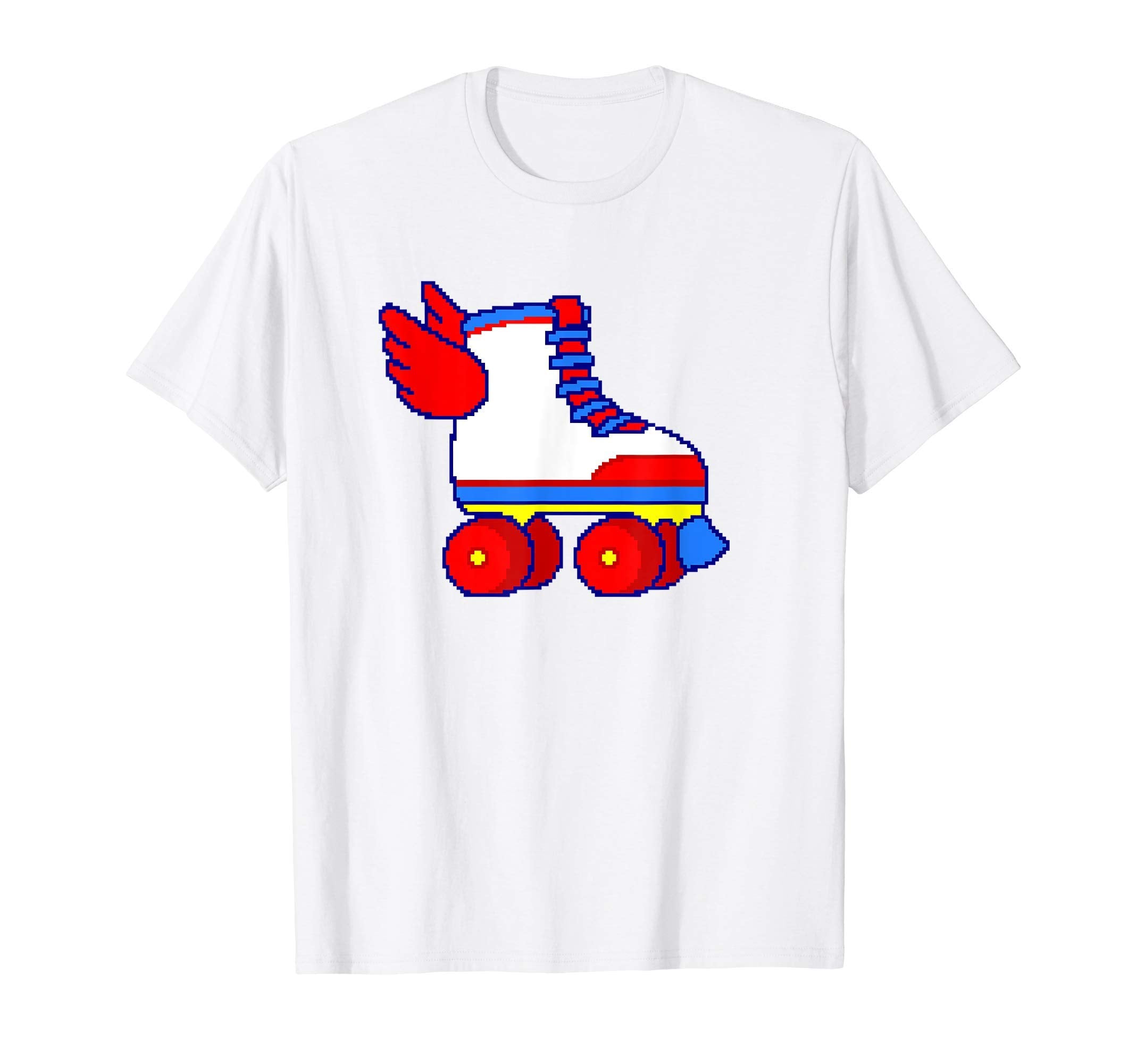 Gamer 8 Bit Roller Skates Video Game T-Shirt - Graphic Print Men Women - T-Shirt, Sweatshirt, Hoodie