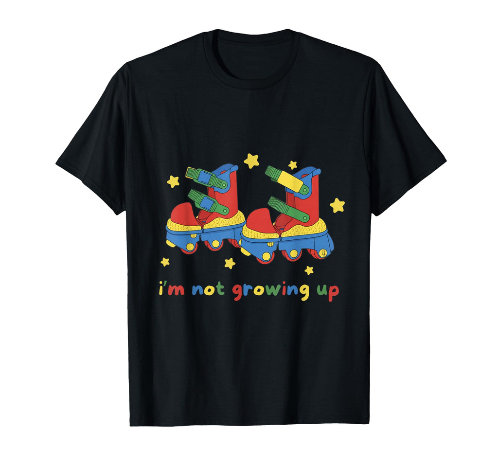 Kidcore Aesthetic Roller Skates Im Not T-Shirt - Unique Graphic Men Women - T-Shirt, Sweatshirt, Hoodie