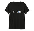 Heartbeat Soccer Lover Gift Tri Blend T-Shirt - Novelty Apparel Men Women - T-Shirt, Sweatshirt, Hoodie