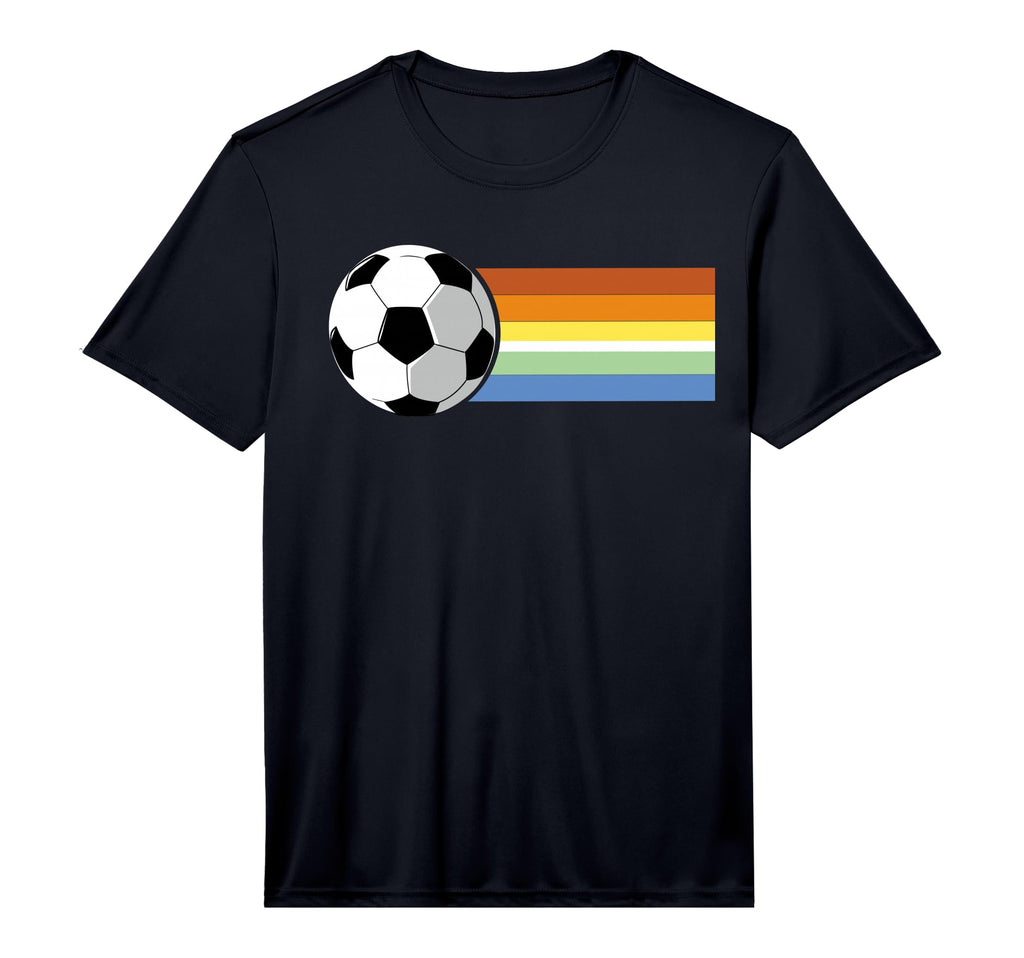Rainbow Colors Soccer Performance T-Shirt - Trendy Graphic for Adults - T-Shirt, Sweatshirt, Hoodie