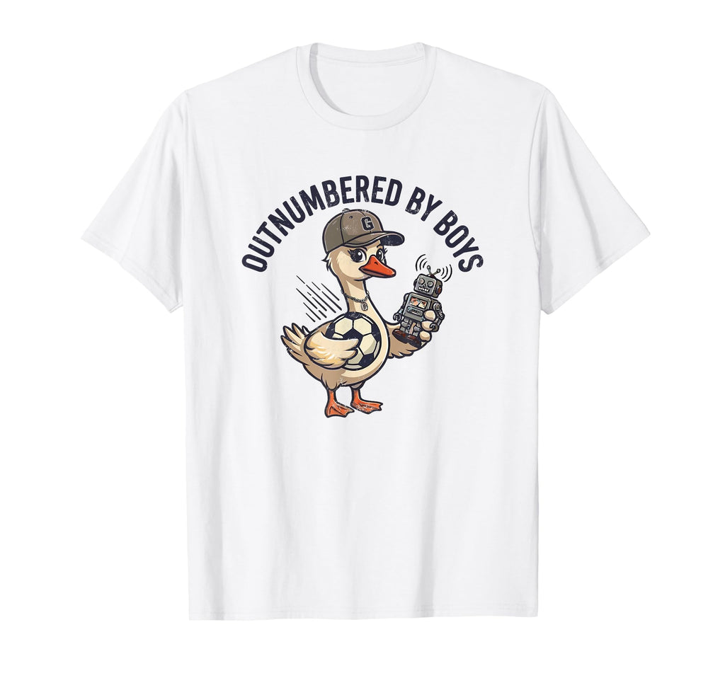 Outnumbered Mom Soccer Mom Goose Family T-Shirt - Custom Art Print Unisex - T-Shirt, Sweatshirt, Hoodie