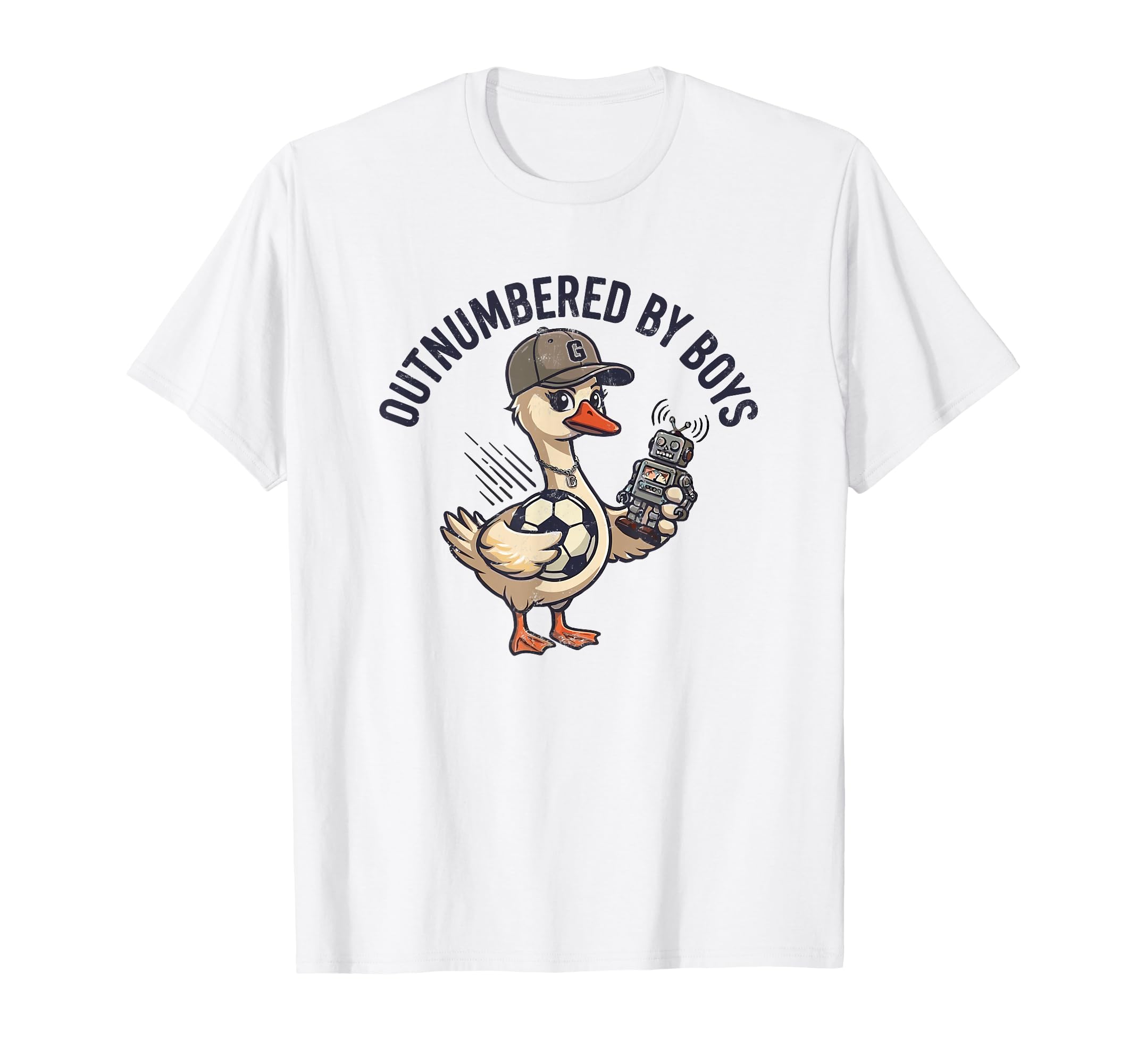 Outnumbered Mom Soccer Mom Goose Family T-Shirt - Custom Art Print Unisex - T-Shirt, Sweatshirt, Hoodie