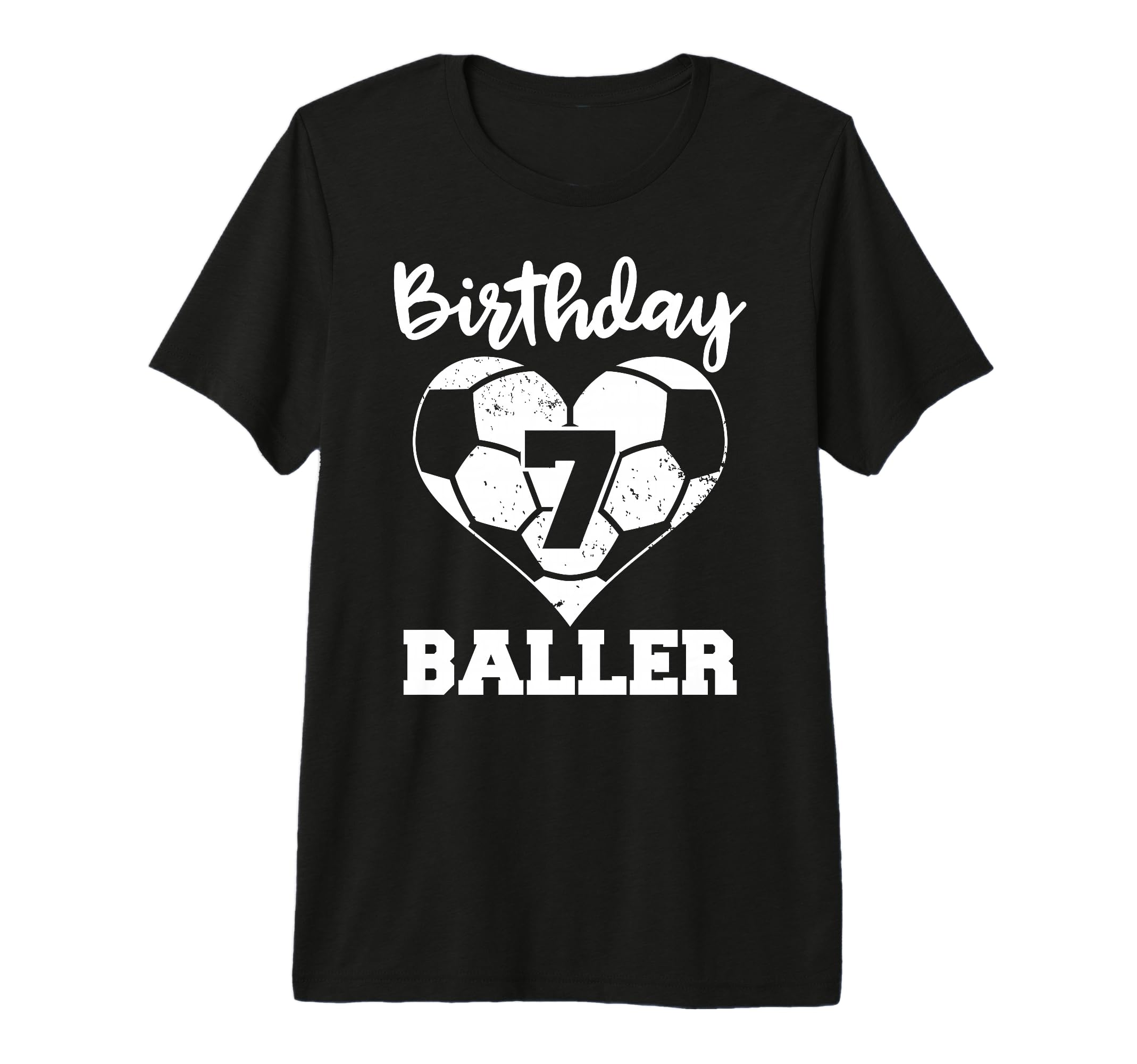 7Th Birthday Baller Funny 7 Year Old T-Shirt - Custom Art Print Men Women - T-Shirt, Sweatshirt, Hoodie