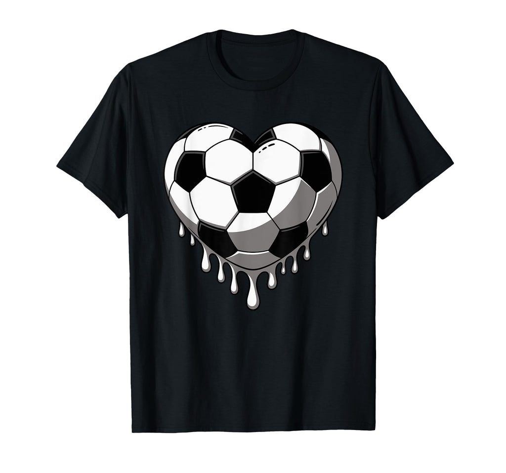 Melting Heart Shape Soccer Player T-Shirt - Casual Everyday Wear Unisex - T-Shirt, Sweatshirt, Hoodie